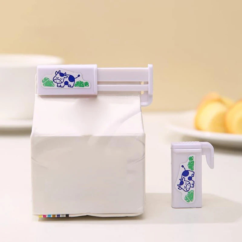 2pcs/pack Milk Sealing Clip Japanese Milk Carton Closure Clip Retractable Drink Box Snack Bag Fresh-keeping Clip Zpaxo Default Title