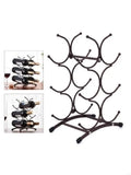 Contemporary Wine Display Shelf Metal Bottle Countertops Rack