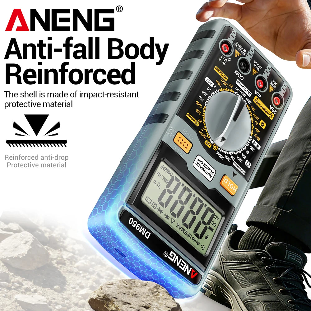 ANENG DM950 Multifunctional 1999 Count AC DC Voltage Current hFE
