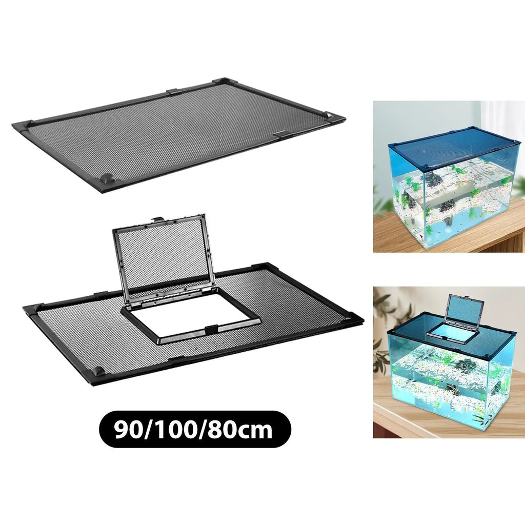 Fish Tank Lid Aquarium Screen Top Cover Replacement Aquarium Cover Lid DIY Mesh Screen Netting Aquarium Hood Fish Tank Cover Zpaxo 50cmx90cm