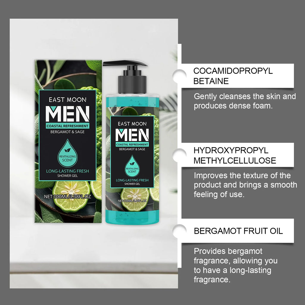 EAST MOON Shower Gel Gift Set – 4 Scents, Deep Cleansing 100ml Shower Gel Gift Set Zpaxo