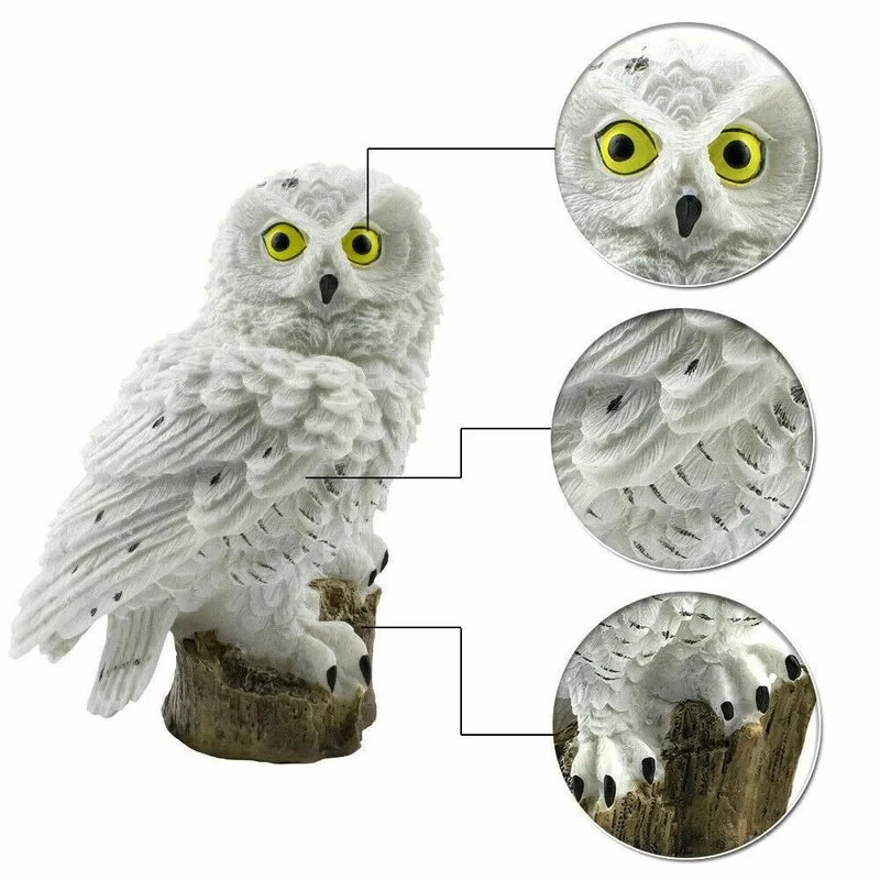 Solar Owl Statue Garden Light LED Waterproof Powered Outdoor Zpaxo