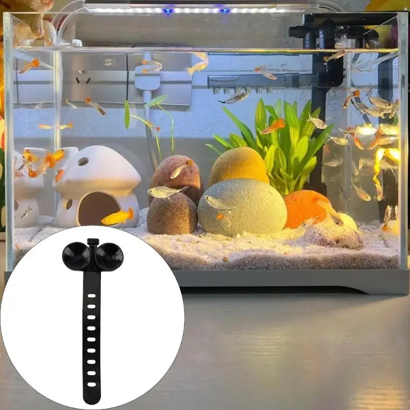 Aquarium Pipe Organizers Cable Tie Suction Cup Fasterner Easy Mounting
