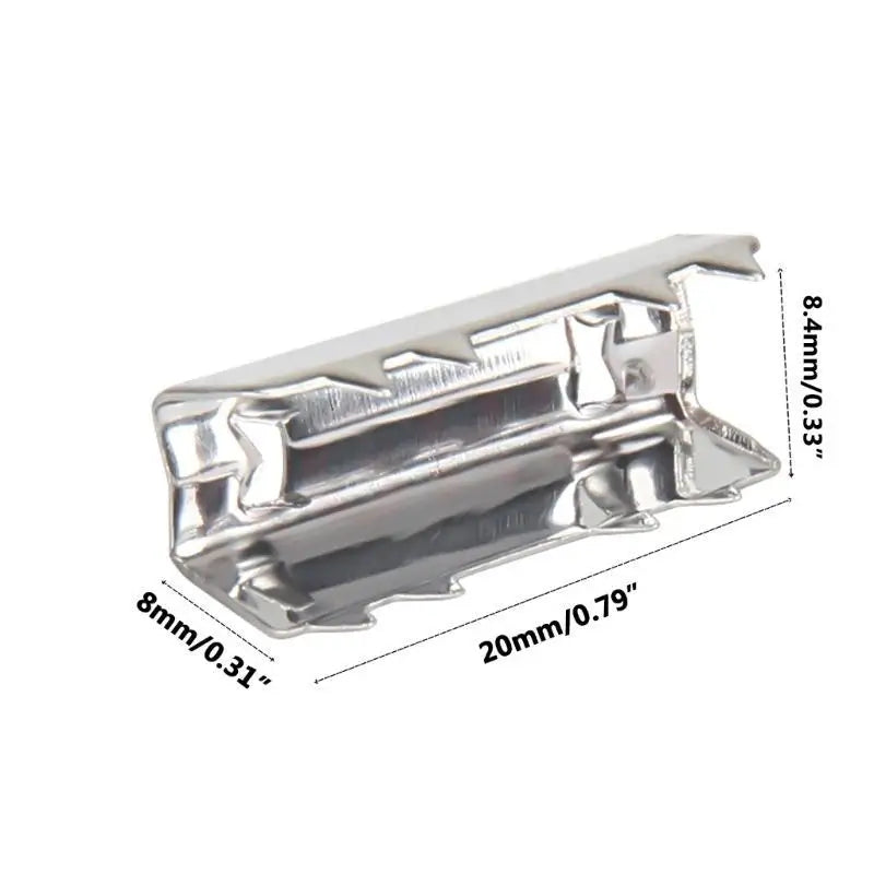 652F 3D Printer Belt Stainless Steel Serrated Clips Open-end Timing Zpaxo