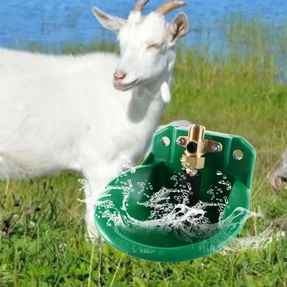 Automatic Water Bowl Liquid Drinker Sheep Cow Cattle Pig Goat Horse Farm Animal Feeder Drinking Tool Replace Cattle Copper Valve Zpaxo