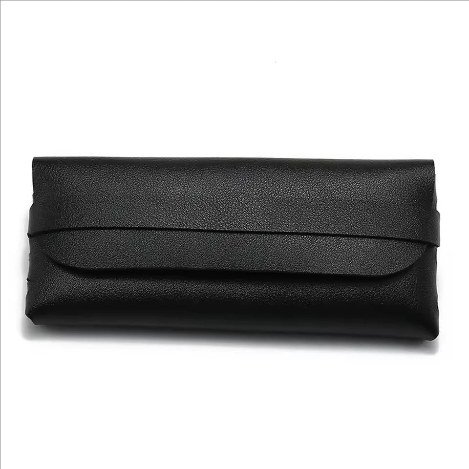 Black White Soft Stylish Leather Glasses Cases Protection Bags Travel