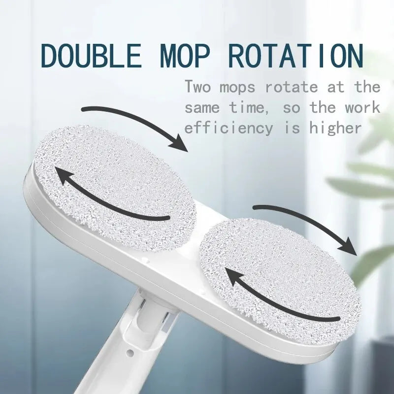 Wireless Electric Spin Mop Cleaner Automatic 2 in 1 Wet & Dry Home Cleaner Car Glass Ceiling Door Windows Floor Scrubber Machine Zpaxo