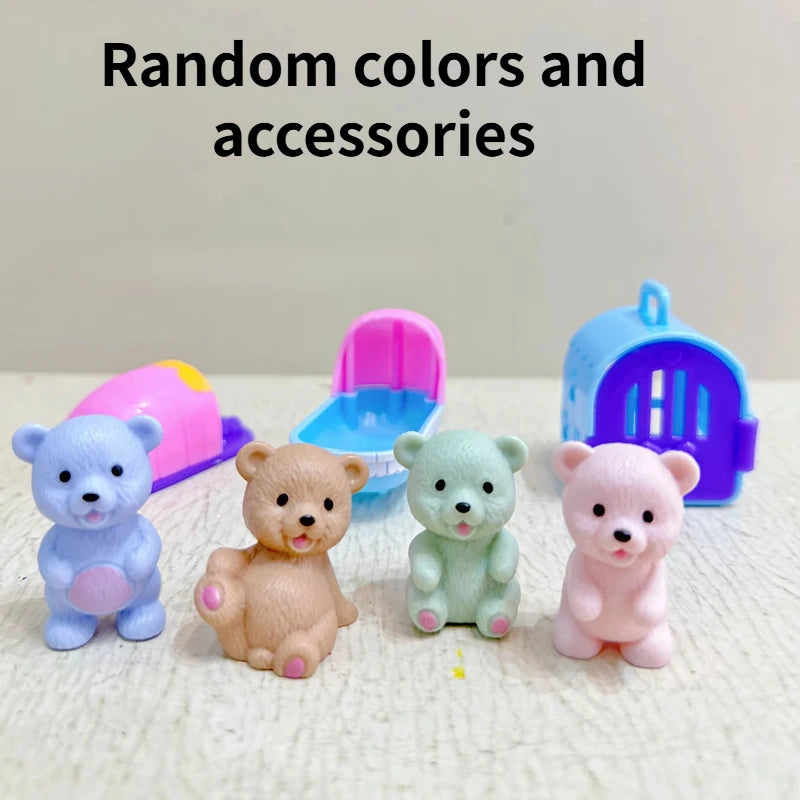 Children's Play House Toys Teddy Bears Pet Bathrooms Scene Little