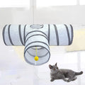 Collapsible Cat Tunnel Tube T Shape Agility Play Durable Scratch Resistant Kitty Toys for Rabbit Bunny Cats Ferrets Training Zpaxo Default Title