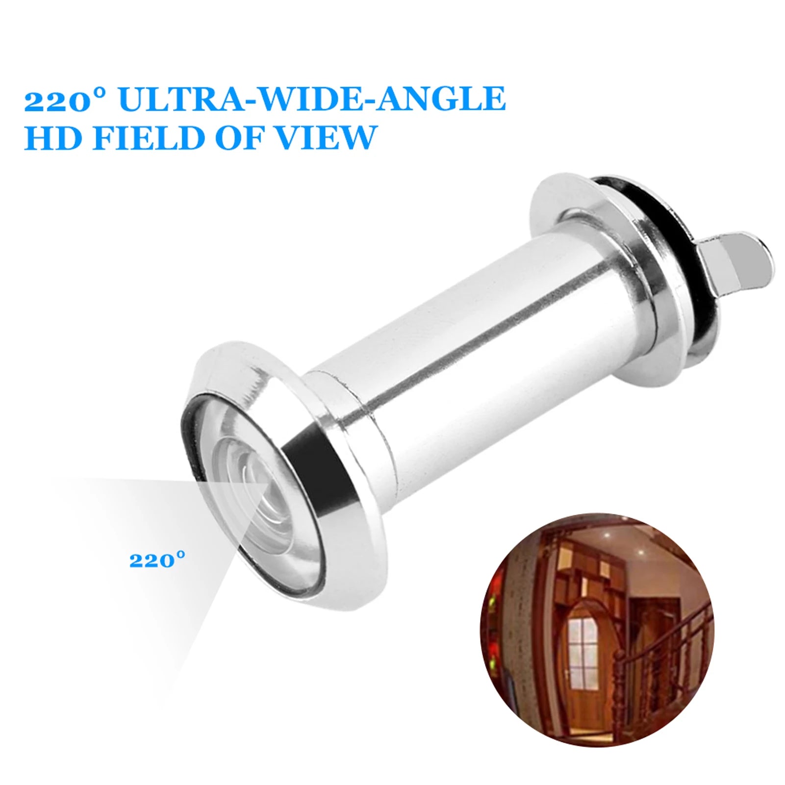 Door Viewer 220 Degree Wide Viewing Angle Heavy Duty Privacy Cover