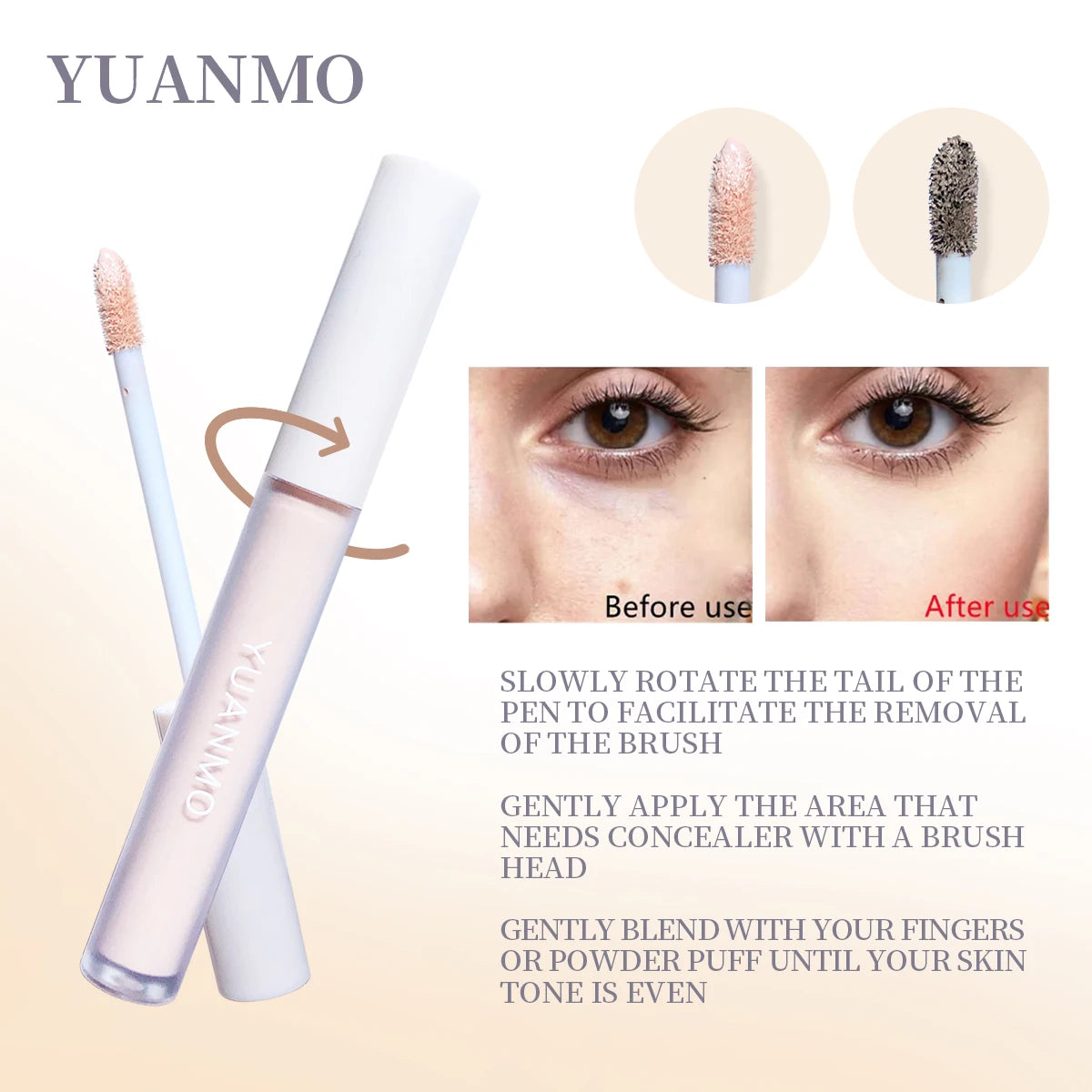 Contouring liquid - Long-lasting liquid contour stick, natural bronze color, highlights, brightens, and contours the nose area. Zpaxo
