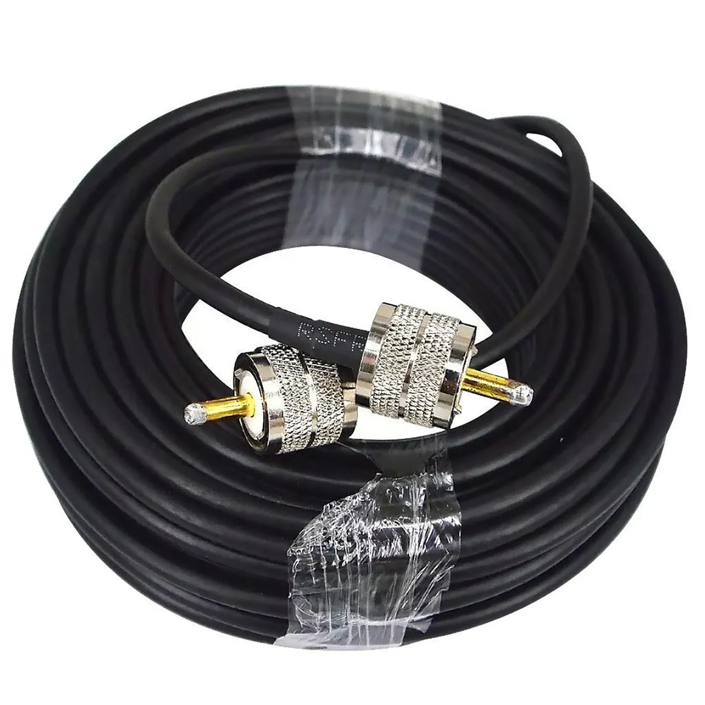 15m PL259 UHF Male Cable Extension RG58 Coaxial Connector Crimp 50ohm