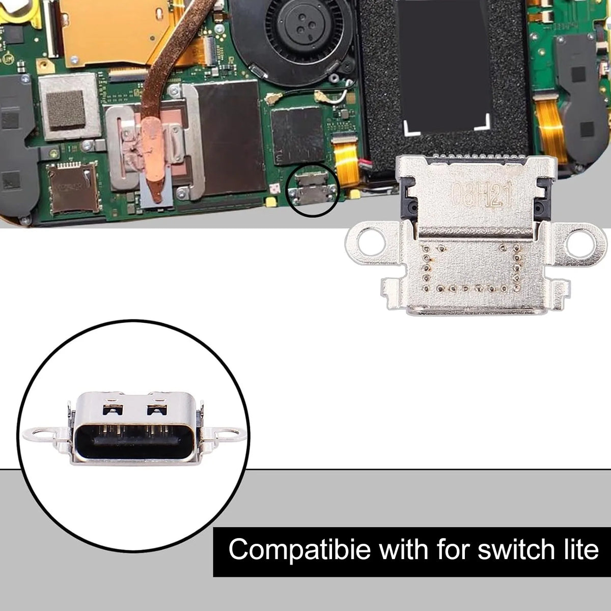 Replacement C Charging Port Switch Lite USB Console Dock Connector Zpaxo