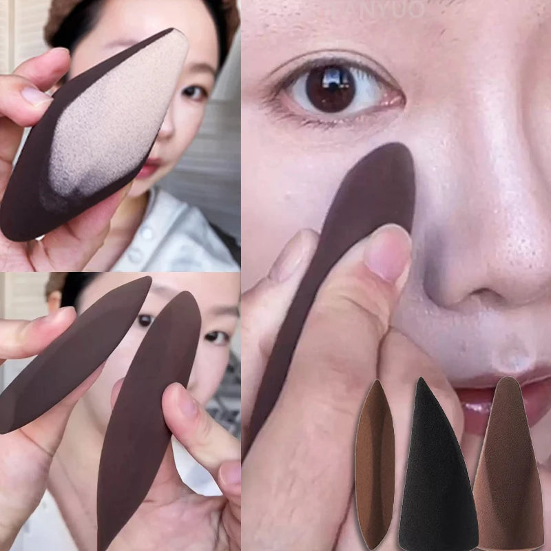 New!Detailed Finger Shape Blender Makeup Sponge Puff Dry Wet Dual-use Fingertip Sponge Brightening Eye Nose Corner Cosmetic Puff Zpaxo