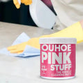 Kitchen Cleaning Paste Strong Decontamination Multi Cleaners Household Stain Remover for Bathroom Surfaces Zpaxo Pink