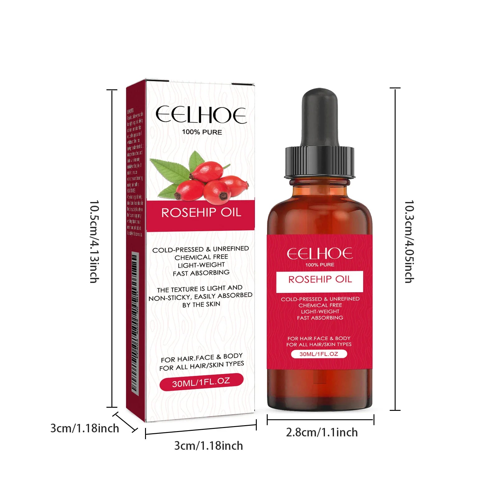 EELHOE Rosehip Facial Oil – Anti-Aging, Firming & Moisturizing Facial Essential Oil Zpaxo