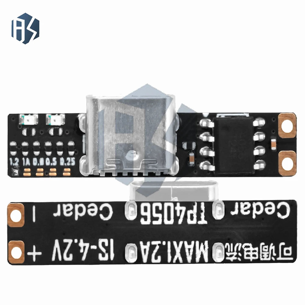 Ultra Mini Type-C Charging Board, 3.7V to 4.2V 1A Charger Module for Ternary Lithium Battery Zpaxo