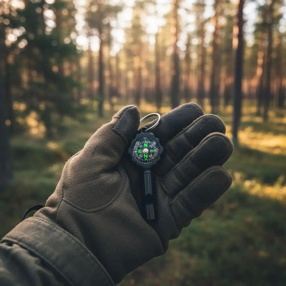 1/2pcs Survival Whistle With Compass Outdoor Multifunctional Tool Multifunctional Tool Loud Whistle 2 In1 Clear Sound For Kayaki Zpaxo