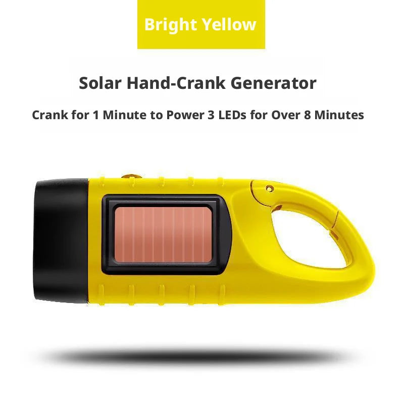 ESMARTER Solar Hand Crank LED Flashlight – Emergency Camping Torch
