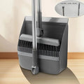 Upright Broom & Dustpan Set | Long Handle, 180° Rotation Broom & Dustpan Set Zpaxo grey