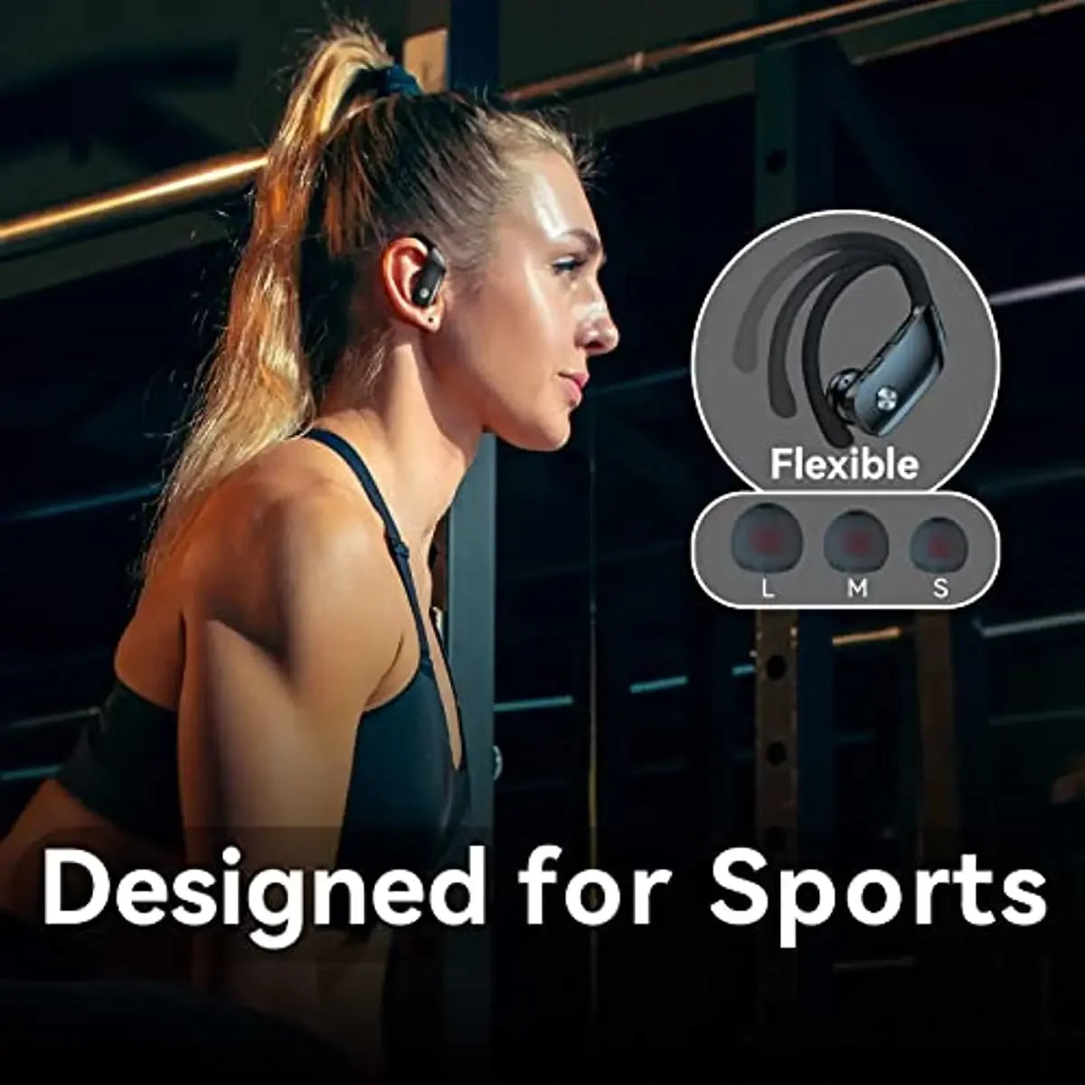 Wireless Earbuds Bluetooth Headphones 48hrs Play Back Sport Earphones