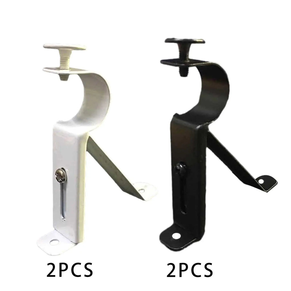 2-Pack Curtain Rod Brackets – Universal Wall Support 1"–1.1" Curtain Rod Brackets Zpaxo