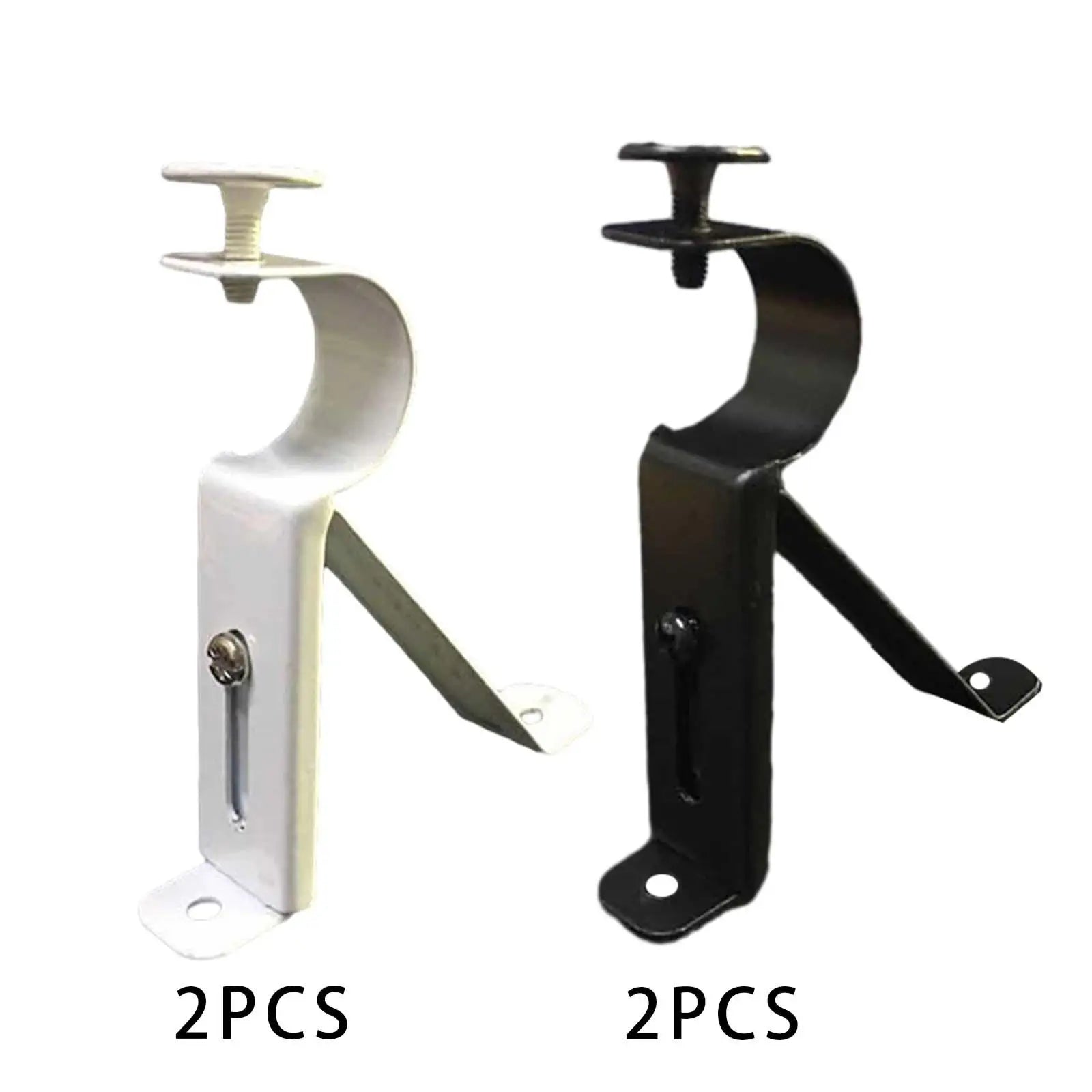 2-Pack Curtain Rod Brackets – Universal Wall Support 1"–1.1" Curtain Rod Brackets Zpaxo