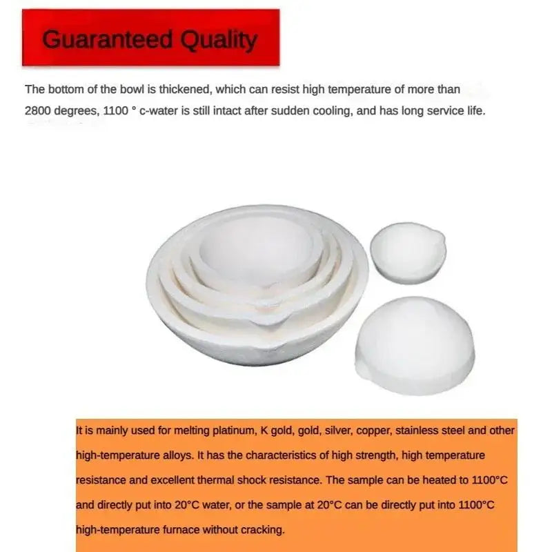 High-temperature Quartz Bowl Crucible Jewelry Making Tools Melting Zpaxo