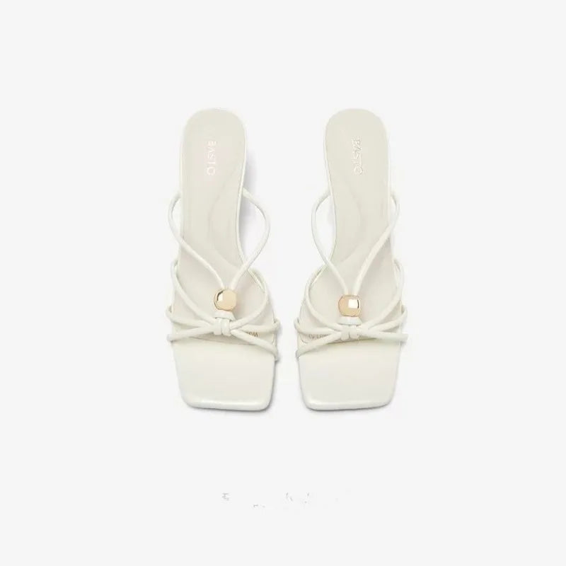 Women's Square Open Toe Hollow Out Breathable Solid Comfortable Zpaxo