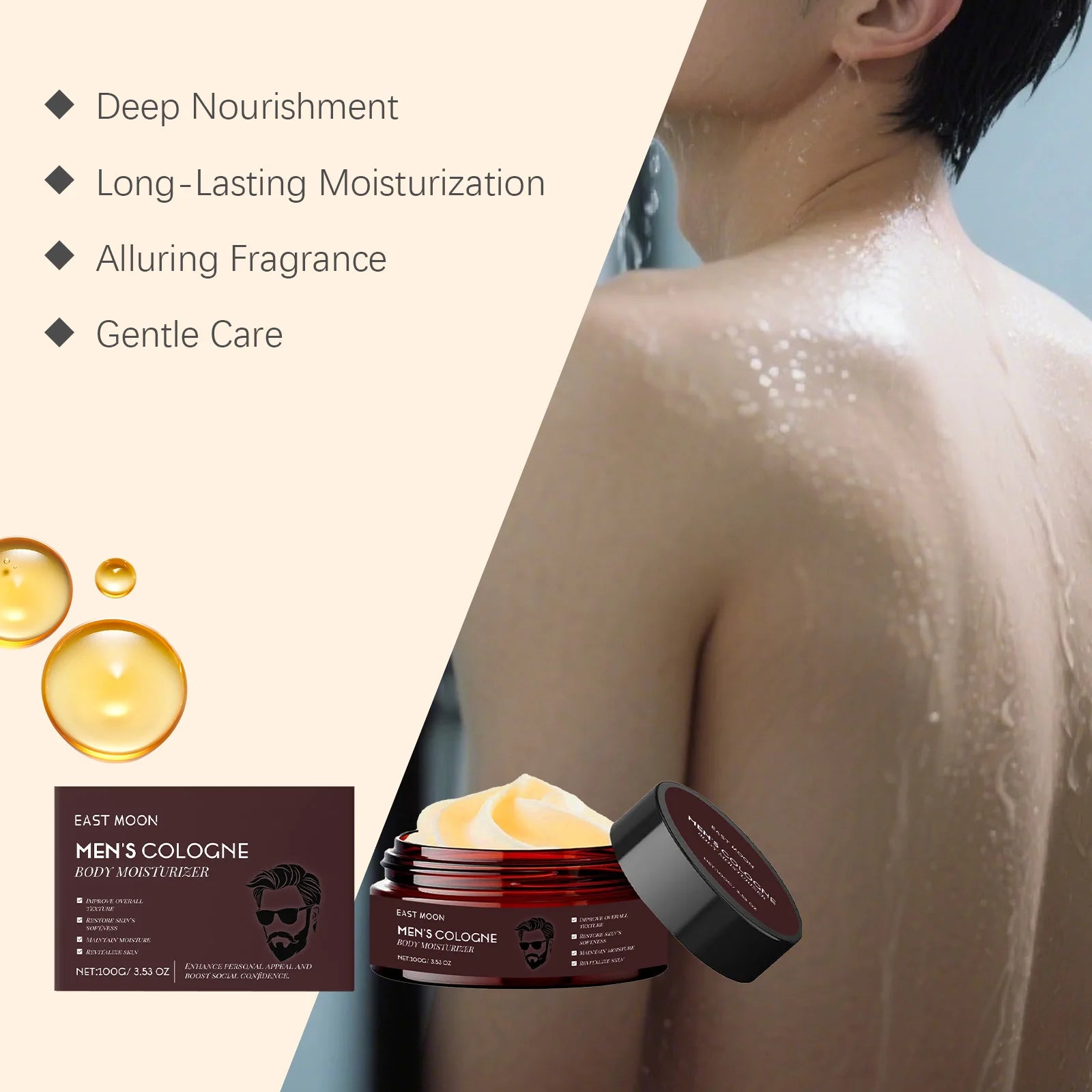 Men's Collagen Body Moisturizer – Woody Scented Body Lotion Men's Body Moisturizer Zpaxo