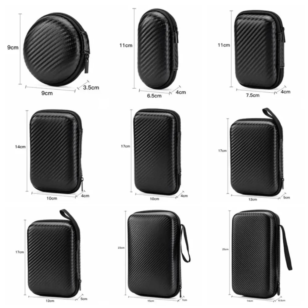 Portable EVA Phone Charger Shaver Zipper Bag Protection Case Hard Disk Data Cable Headphone Storage Pocket Pouch Zpaxo