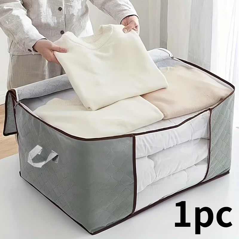 Oversized Zippered Storage Bags Foldable Thickened Clothes Pouches
