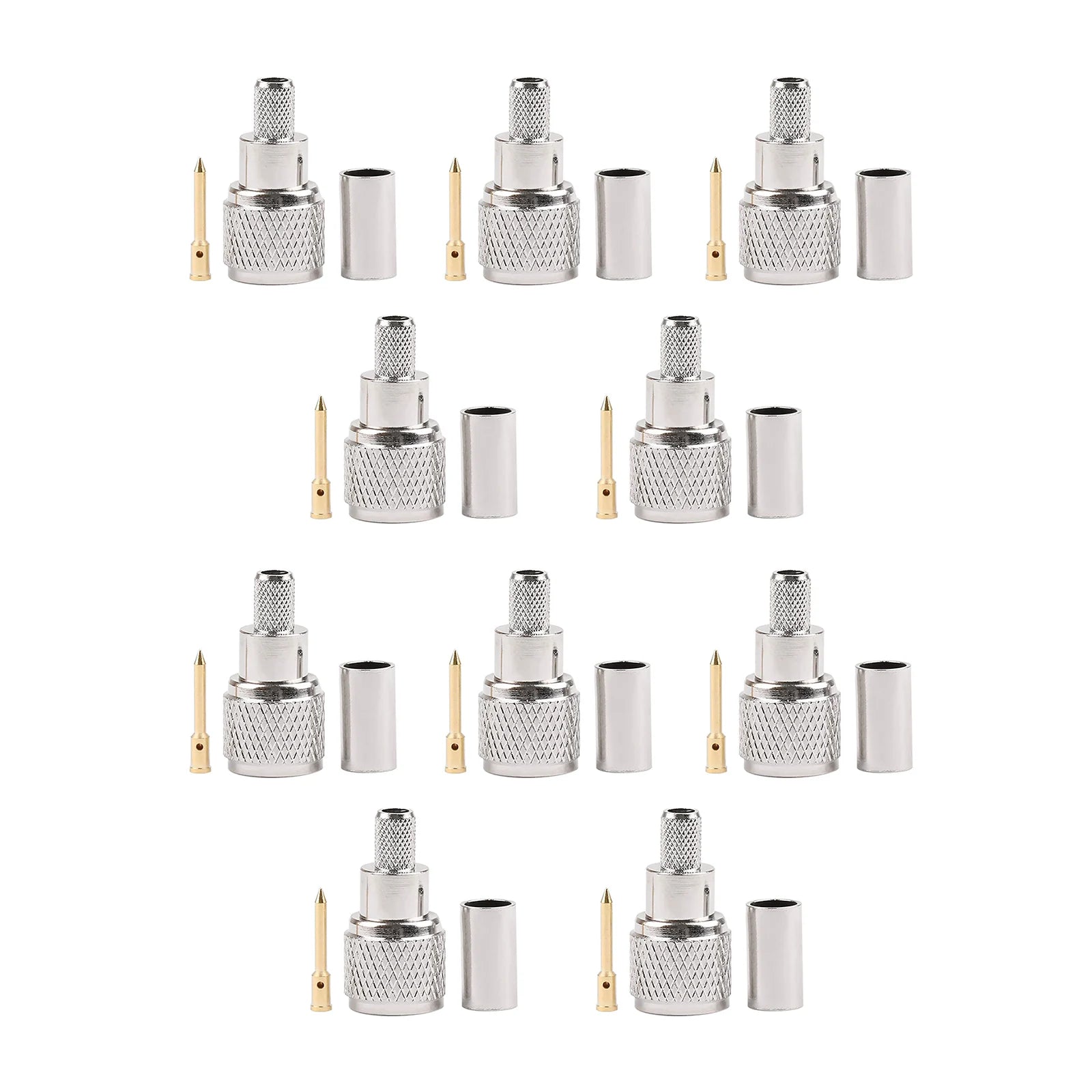 Mini-UHF Male Crimps Connector Antenna Adapter 50 Ohm Motorola Radio