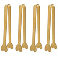 4/6PCS Stainless Steel Heart-Shaped Mini Tongs for Sugar/Ice Cubes Tea Party Wedding Coffee Bar Gift for Valentine's Day YUZI Zpaxo as show 4pcs