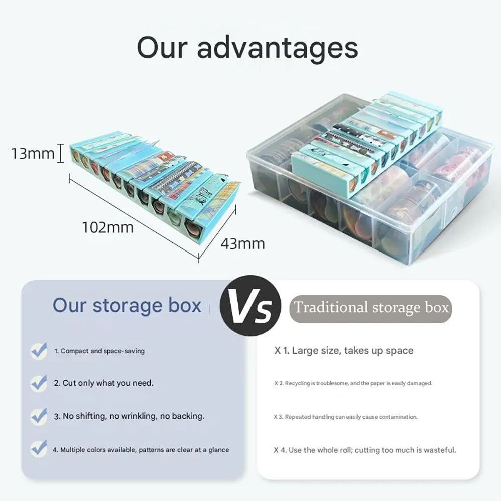 10-Slot Nail Transfer Paper Holder 3D Printed Organizer Box Foil Zpaxo