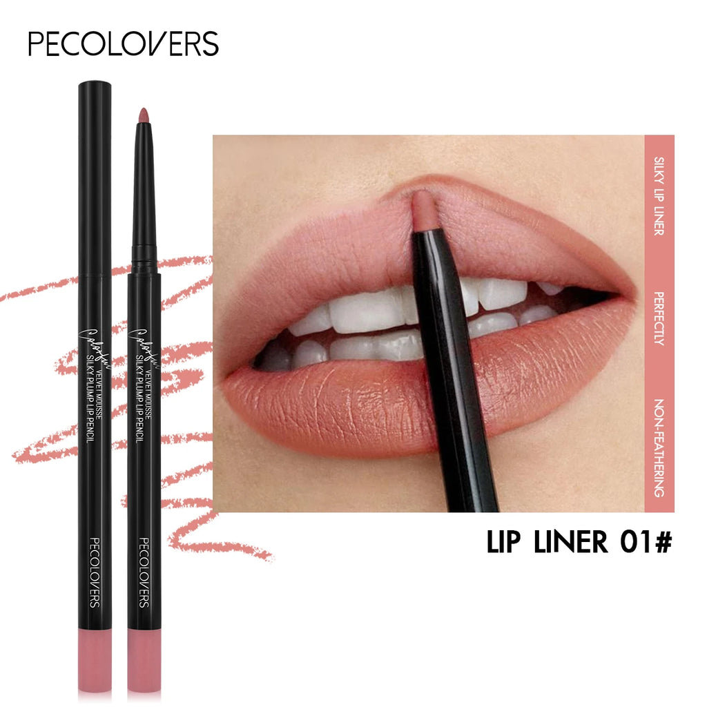 Matte Lip Liner Pencil Long Lasting Non-stripping Smooth Lipstick All