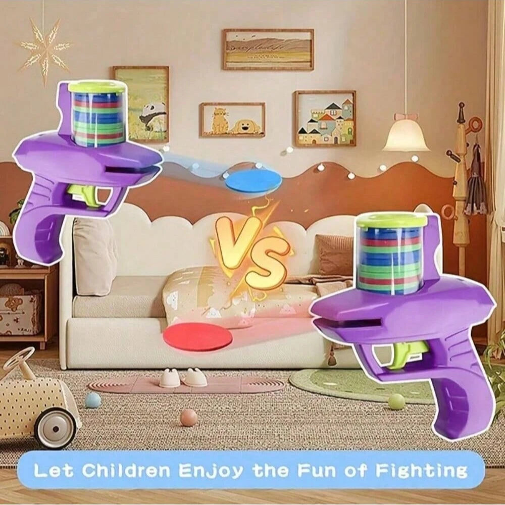 Foam Disc Launcher Flying Handheld Shooter Indoor Shooting Game