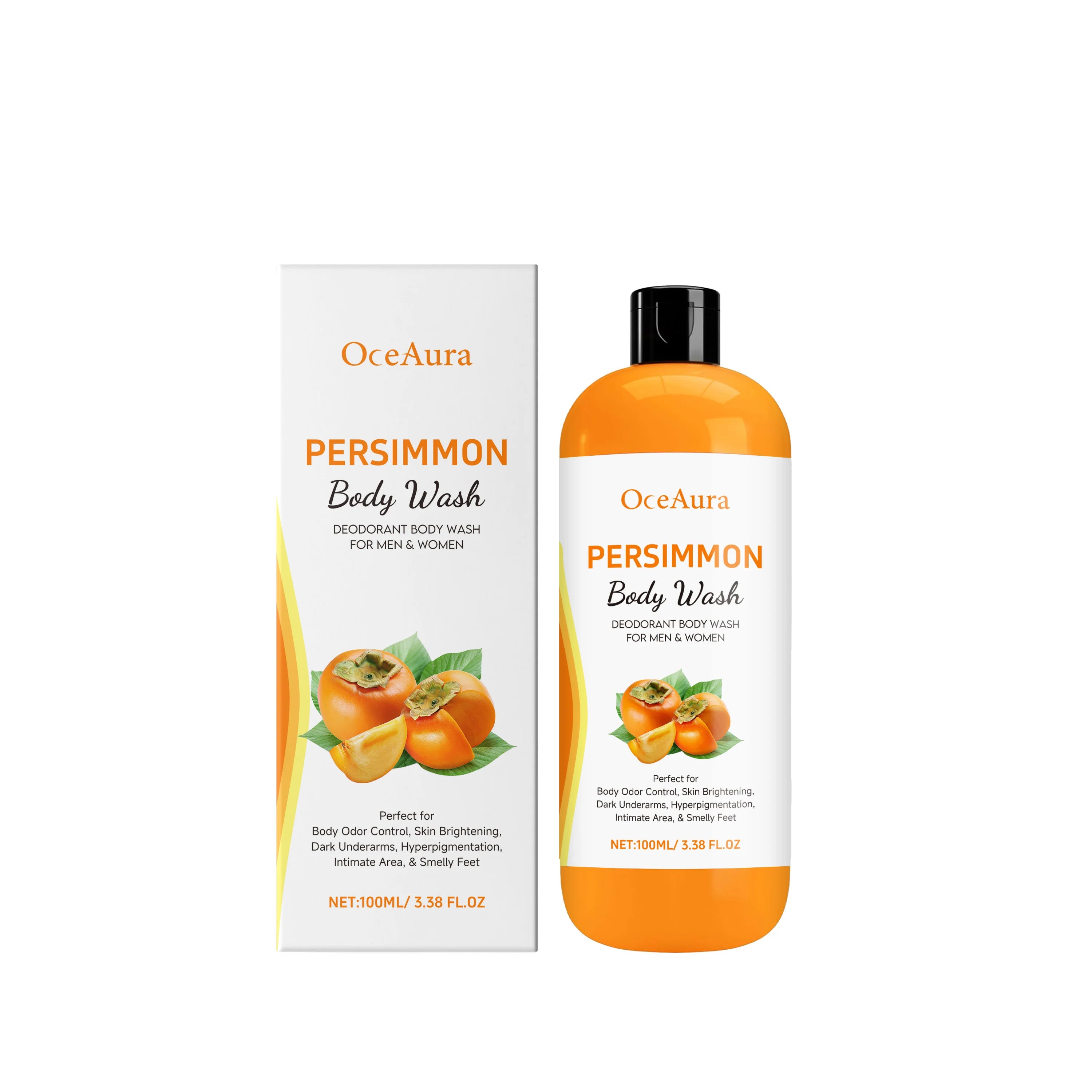 Persimmon Body Wash For Body Gentle Cleansing Moisturizing Eliminating Odor Control Remover Bath Products Exfoliating Body Care Zpaxo 100ml Boxed Moisturizing