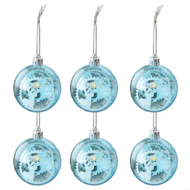 Transparent Christmas Ornament Ball Painted Snowflake Holiday Designs