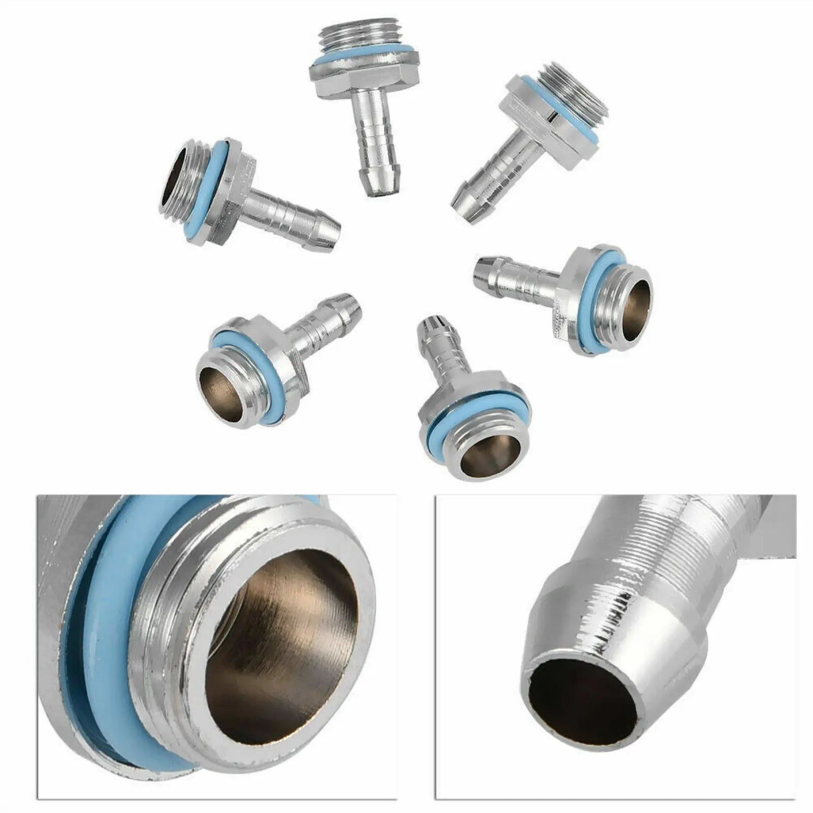 6x Hose Barb Connector G1 4 Thread Pipe Tube Tow-touch Fitting Pagoda