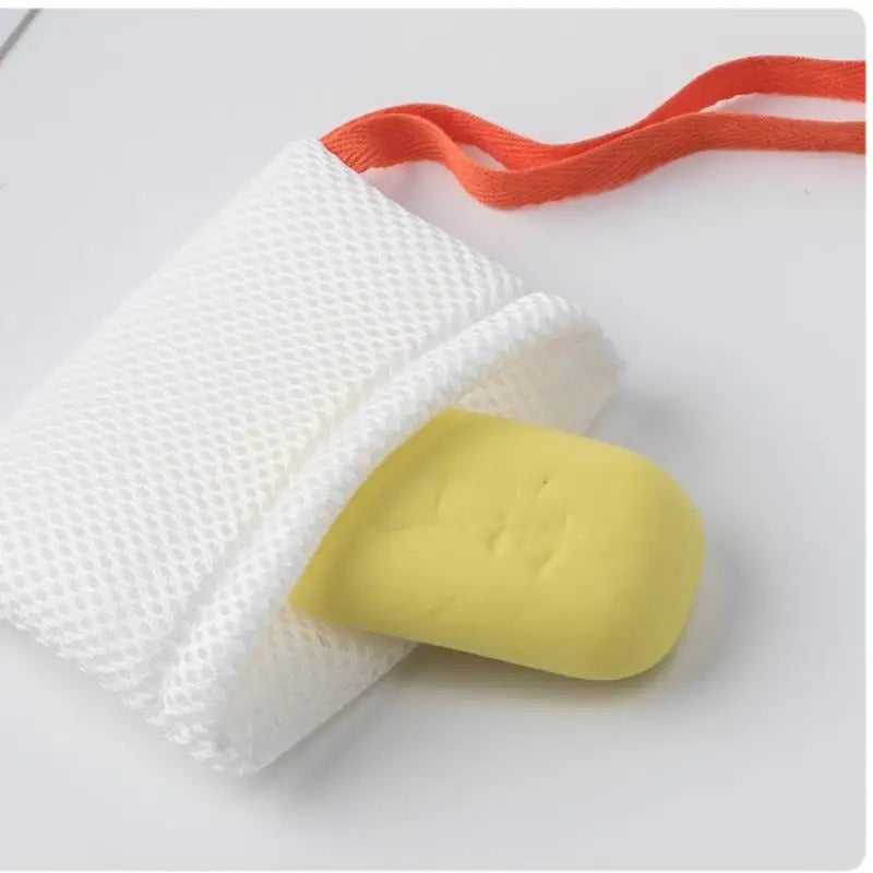 1Pcs Bath Cleansing Foaming Net Double-Sided Square/Oval Soap Bag Body Exfoliating Scrubber Sponges Bathroom Mesh Soap Pocket Zpaxo