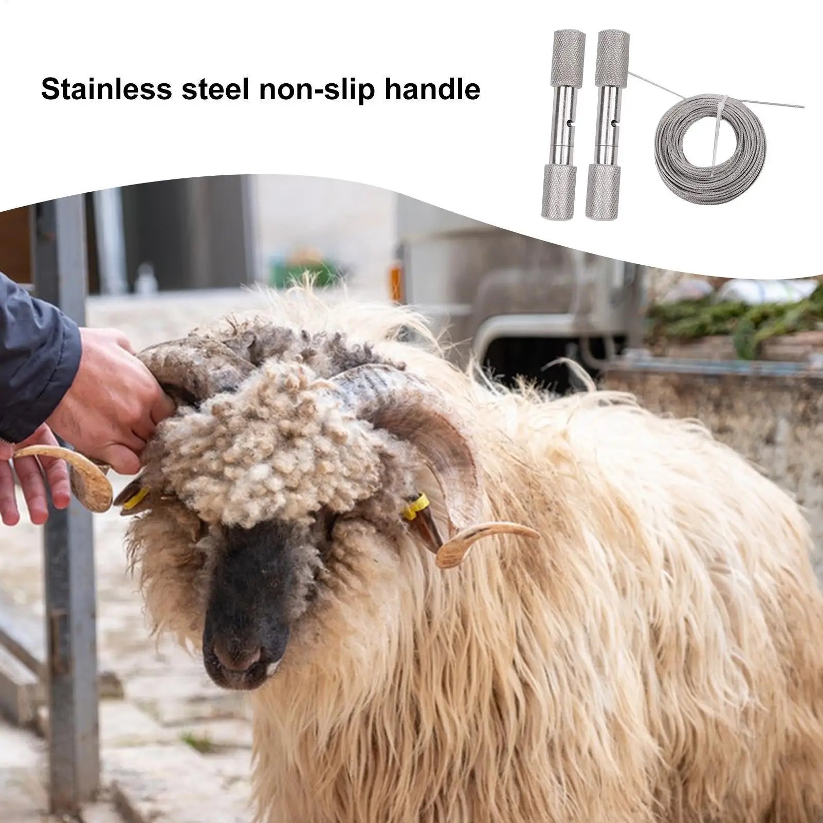 Dehorning Wire Saw Stainless Steel Cutting String Saw With Handles Dehorning Tool Wire Saw For Farm Yard Camping Picnics Garden Zpaxo