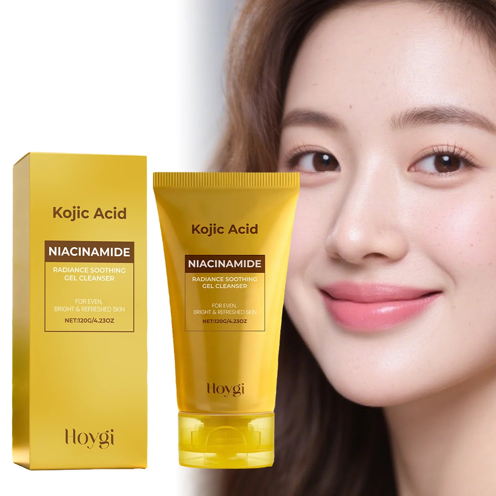 Turmeric Hyaluronic Acid Foaming Cleanser Gentle Face Wash for Oily Dull Skin Deep Pore Clean Hydrating Lather Daily Facial Care Zpaxo