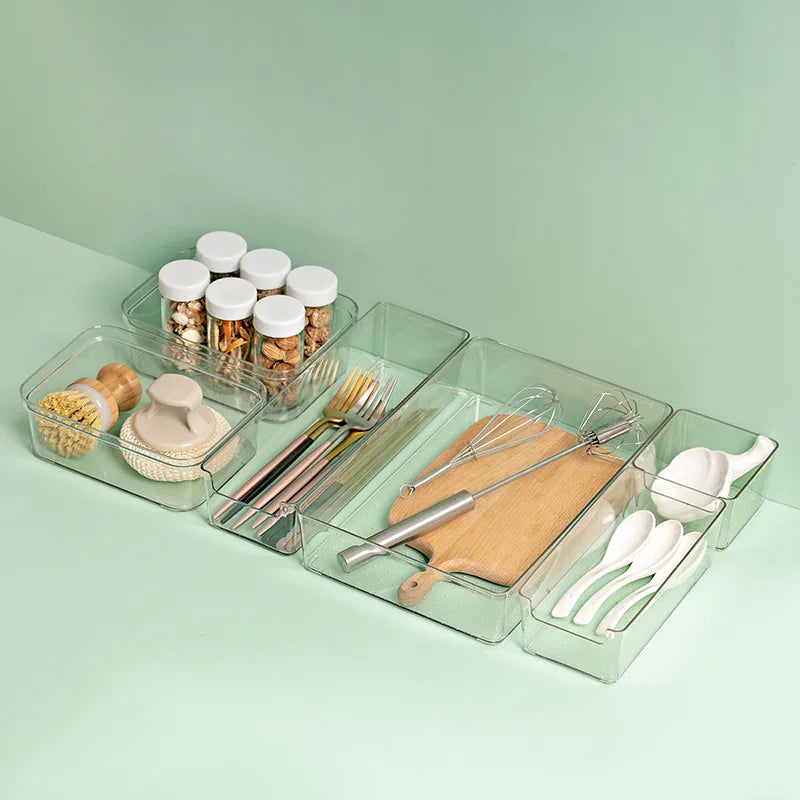 Acrylic Storage Box Desktop Cosmetics Transparent Plastic Box Dormitory Household Facial Mask Skin Box Refrigerator Storage Box Zpaxo