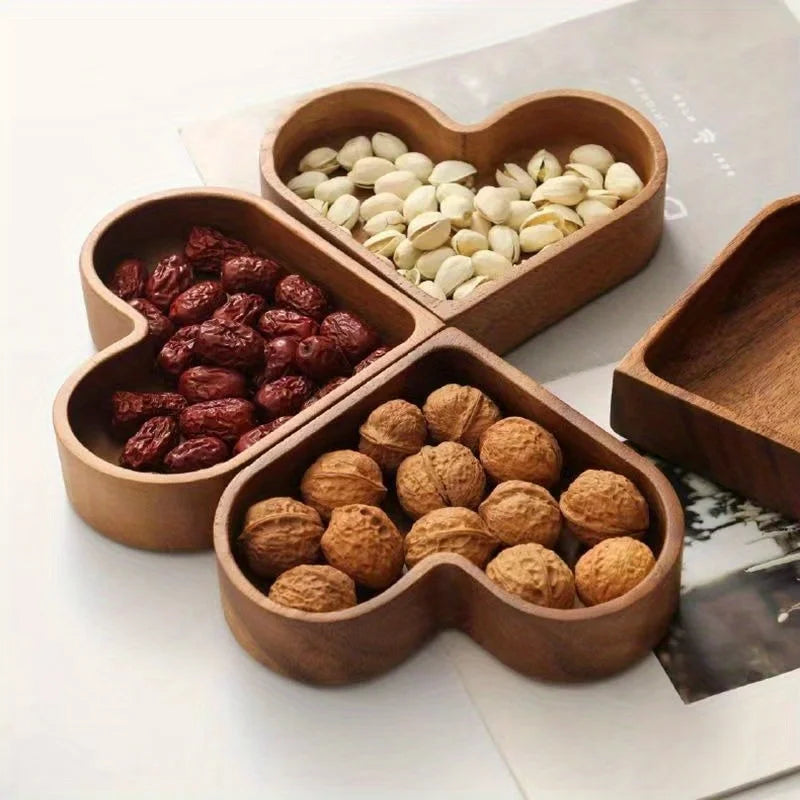 Heart Shaped Plates Dessert Trays Sushi Serving Tray Candy Dishes Decorative Wooden Pallets Decorate Valentines Day Candy Dish Zpaxo