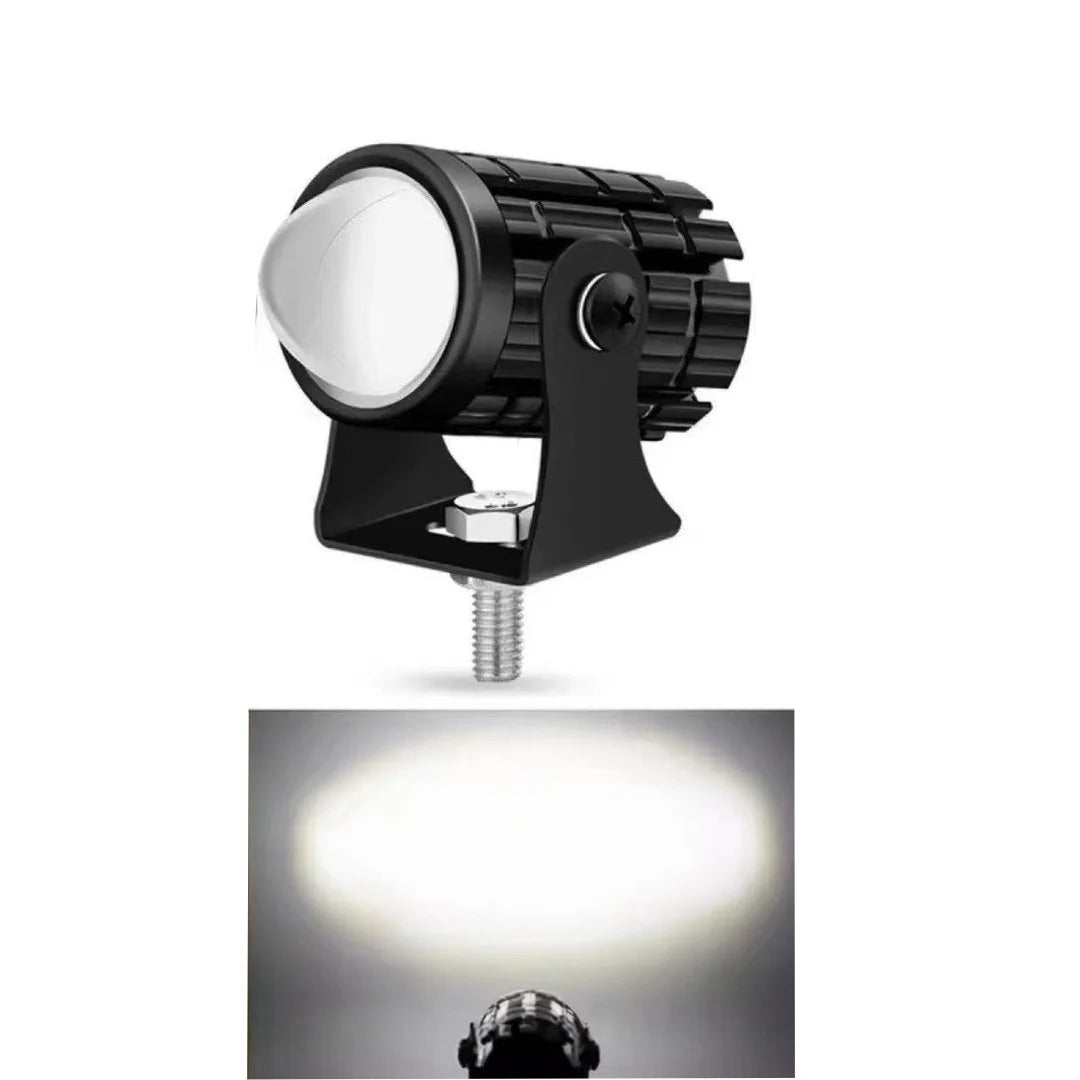 Dual Color LED Motorcycle Spotlights – 12V Mini Driving Lights