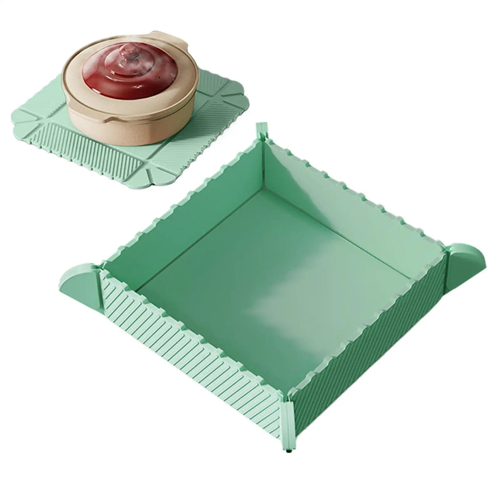 1PC Foldable Silicone Mat With Magnetic Feature Heat Resistant Trivet For Casserole Dish Folding Cutting Board For Camping Zpaxo