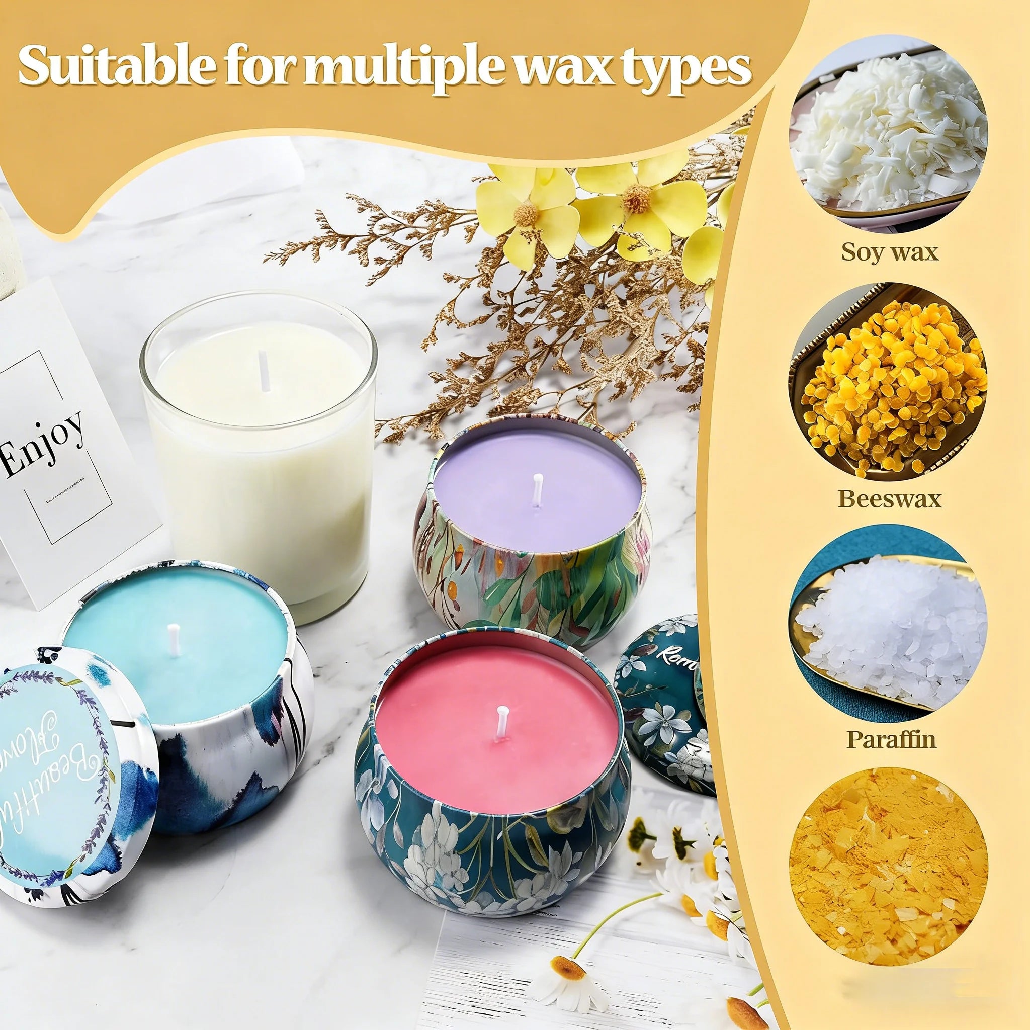 16 Candle Dye Colors, 15 Wicks & 5 Holders – DIY Candle Making Kit Candle Making Kit Zpaxo