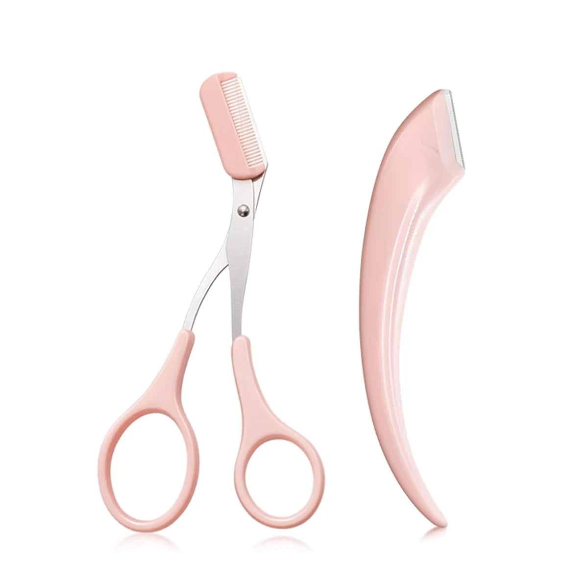 Precision Eyebrow Trimmer Set – Scissors, Comb & Razor