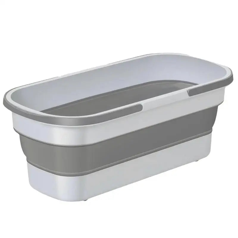 Folding Bucket Mop Portable Collapsible Wheel Multifunctional Basin